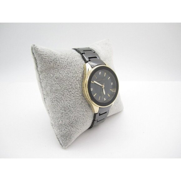 Women Anne Klein Ceramic Diamond Quartz 32mm Analog Watch (G843) "New Battery" - Picture 6 of 10